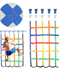 Durable Outdoor Climbing Net For Kids With Rope Ladder Add On Perfect For Ninja Warrior Obstacle Courses Backyard Jungle Gyms