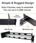Depth Adjustable 19 Inch Rack Mount Din Rail Rack Ready Chassis With Aluminum Bracket, simple design, M4 screws and rivet nuts visible