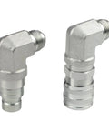 Male and Female Hydraulic Flat Face Coupler Kit for Skid Steer Loaders One Half Inch Body One and One Sixteenth Inch JIC Thread
