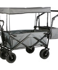 Foldable Collapsible Wagon Cart With Silent Universal Wheels, Beach Canopy Wagon for Shopping and Groceries, Garden, Camping, and Outdoor Hauling