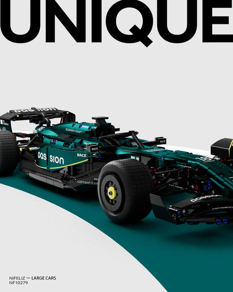1:8 Scale Formula 1 Racing Car Building Kit For Adults With Sick Realistic Detailing And Working Steering Linkage Dope Build And Showpiece Display Model For Home Or Office Decor 2351 Pieces NF10279 with painted color and decals