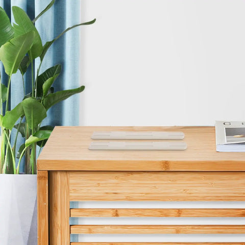 Dead Easy Self Adhesive Drawer Slide Guiding Rails For Quick Cabinet Closet Wardrobe Project on a wooden surface.
