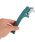 Solestre Heavy Duty Replacement Handle For Commercial Kitchen Equipment Drying Box Oven Door Grip High Temp Resistance Secure Fit Easy Install Stylish Upgrade shown in hand. Green coated handle with sturdy metal grip.