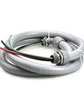 Badass Hella Flexible 1/2 X 6Ft Electrical AC Whip Kit Includes 10 AWG Copper Wire Liquid Tight NonMetallic Conduit with fittings.