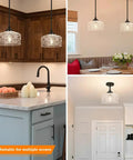 Adjustable Black Vintage Pendants With Ninety Degree Swivel Heads For Kitchen Islands And Bedrooms Offering Height Range That Kills Annoying Glare And Delivers A Killer Farmhouse Vibe Worth Buying in various rooms.