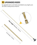 Go-To Multi Cal Rifle And Pistol Cleaning Kit For.177,.22, 5.56mm,.223, And 17HMR with 6 brass rods, 30 inches max length