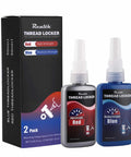 Two Pack Thread Locker Blue And Red Medium And High Strength For Metal Fasteners Lock Tight Against Loosening In Auto Repairs