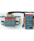 Dual Power Supply Mains Transfer Switch 100 Amp Auto Transfer Switch for Backup Power Systems, 100A Capacity, Reliable Power Source Selector For Critical Equipment, Beefy Heavy Duty Build Compatible With Residential And Industrial Setups, wall-mounted control panel