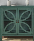 Teal cabinet with decorative doors featuring Zinc Alloy Pull Handles For Kitchen Cabinets And Drawers Durable Rust Resistant Cabinet Pulls 12 Pack With Screws Easy Install Drawer Knobs For Dressers Bookcases And Other Furniture