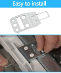 Dishwasher Door Latch Strike Replacement 154662601 being installed, compatible with Electrolux, Frigidaire, Gibson models