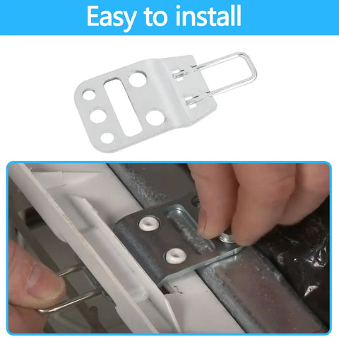 Dishwasher Door Latch Strike Replacement 154662601 being installed, compatible with Electrolux, Frigidaire, Gibson models