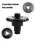 8T/27T RC Heavy Duty Steel Overdrive Bevel Gear Set For Capra SCX10 II III Front And Rear Universal Drives, 10 Percent Speed Boost Upgrade shown in detail