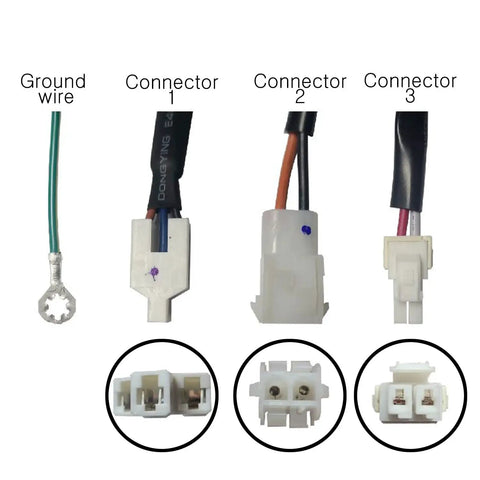 Refrigerator Compressor Inverter Board Replacement Part WR87X29409 No Wire OEM Mania connectors and ground wire detail