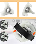 Two Pack Washer Motor Coupling Kit For Whirlpool Kenmore Direct Drive Washers Heavy Duty Rubber Isolator With Metal Sleeves Durable Replacement Parts Easy Install Keep One On Hand For Quick In Home Repairs, white and metal washer coupling