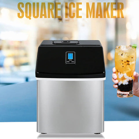 Quick Chill Countertop Nugget Ice Maker Portable Machine Makes Fresh Pebble Ice Low Noise with touch controls.