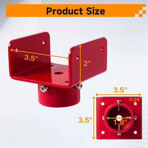 2 Pack U Shaped Bottle Jack Post Adapter For 4x2 4x4 4x6 Wood Beams Heavy Duty Steel Beefy U Head Stand Adapter dimensions.