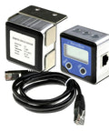 Top Tier Digital Angle Gauge With Slick Rotating Shaft And Bullseye Zero Point One Degree Resolution Featuring Split Magnetic Sensor for precision measurements.