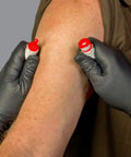 Constricting IV Bands XL With Vacuum Sealed Quick Vein Access For Combat And Trauma, Easy Rolling Action, Built For Big Arms, Beefed Up Medical Gear For Rapid Vein Access In Diabetic Care And Emergencies on forearm