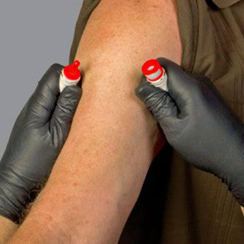 Constricting IV Bands XL With Vacuum Sealed Quick Vein Access For Combat And Trauma, Easy Rolling Action, Built For Big Arms, Beefed Up Medical Gear For Rapid Vein Access In Diabetic Care And Emergencies on forearm