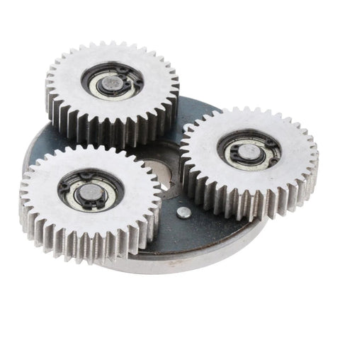 36T Planetary Gear With Clutch Kit for electric motors, featuring three steel gears on a durable base, 12mm thick, 47.5mm diameter.