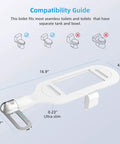 Infographic of Dual Nozzle Bidet Attachment For Toilet Seat Self Cleaning Front And Rear Wash No Electric Mechanical