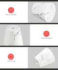 Hella Stylish White Marble Cabinet Knobs 10 Pack Dresser Hardware Round top with firm fixing and rounded edges.