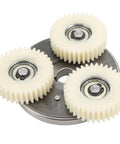 Heavy Duty Electric Motor Gear Clutch Kit With 36T Nylon Gear Planetary System for 500W to 750W motor showing three nylon gears