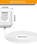 Universal 18V 800mA Doorbell Transformer Power Adapter for Video Doorbells with 9.8 ft cable and size specifications