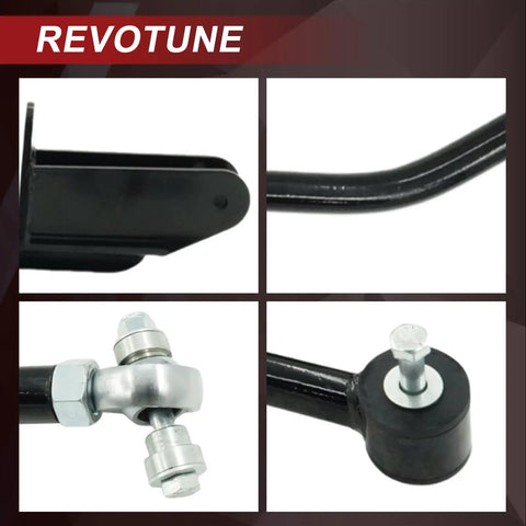 Front Adjustable Track Bar For Jeep Cherokee XJ 1984 To 2001 With 4 To 6.5 Inch Lift Kit Panhard Bar Rod And Relocation Bracket, black steel, Heim joint and bushing