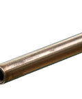 Stainless steel round tube, 1/4 in OD, 12 in long, end view