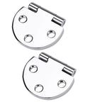 Shiny metal hinges resembling 40mm bureau desk hinges copper 180 degree set 2 pack premium folding tabletop hinges flexible for sewing machine tables.