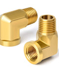 2 Pack 90 Degree Street Elbow Brass Pipe Fitting Half Inch NPT Male To Half Inch NPT Female Barstock Corrosion Resistant