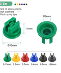 12 Pack Flat Fan Sprayer Tips Kit With 110 Degree Spray And 0.15 To 0.6mm Orifice Sizes, Durable Plastic Nozzles, assorted color tips