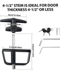 Shed Door Latch T Handle Lock Kit With Five Keys Set Four And One Half Inch Stem dimensions