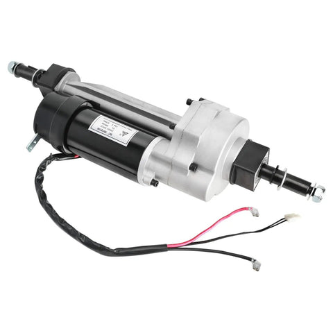 Rear Drive Axle Transaxle With 24V 350W Brush Electric Motor shown with wiring and connectors, ideal for mobility upgrades.