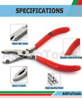 Set Of 2 Ring Opening And Ring Closing Pliers For Body Piercing Captive Bead Tools Stainless Steel With Red Dip Finish