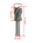 End mill cutter, 1.5 in cutting diameter, 0.8 in straight shank, 4-flute, Amazon brand.
