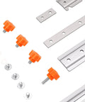 Rock Solid Router Milling Bracket With Adjustable Circle Cutting Jig And Straight Edge Guide stainless steel parts and orange knobs