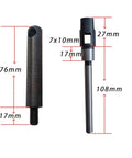 Components of Pro Grade 29 Piece Universal Valve Seat Cutter Kit With Carbide Tipped Blades And Arbors showing dimensions for each part.