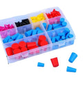 Bulk 200 Piece Silicone Rubber Tapered Plugs For Powder Coating And Metal Finishing Stopper Tool Kit High Heat Resistant Durable Sealing Caps Plug Set in organizer