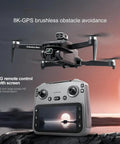 GPS Drone With Dual Cameras And A Large Four And A Half Inch Screen Transmitter For Real Time FPV Flight in sunset landscape