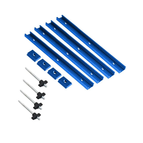 Dope T Track Slider Kit For Woodworking Jigs And Fixtures High Strength Wear Resistant Multipurpose With Predrilled Mounting Holes Blue