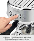 Compact Kitchen Workhorse Certified Refurbished Espresso Maker Featuring Automatic Steam Wand And Dose Control Grinding For Pro Home Barista Shots In Sleek Brushed Steel Cabinet