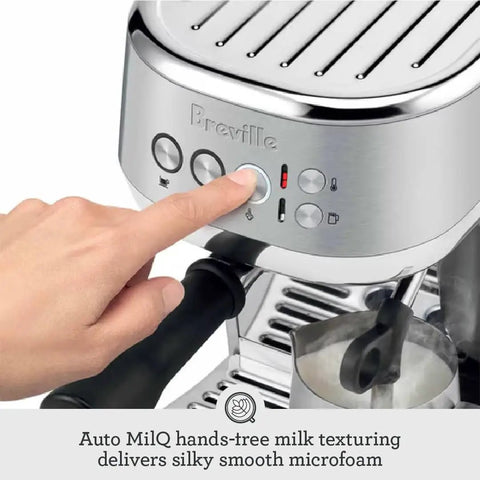 Compact Kitchen Workhorse Certified Refurbished Espresso Maker Featuring Automatic Steam Wand And Dose Control Grinding For Pro Home Barista Shots In Sleek Brushed Steel Cabinet