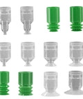 Grab these Mini Vacuum Suction Cup Chuck Manipulator Accessories with Industrial Rubber Sucker Pads showing green and clear rubber suckers.