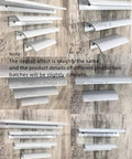 10Pcs White Arc Surface Drawer Pulls For Cabinets And Furniture, varying sizes, smooth edges, space aluminum, wall display