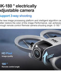 Close-up of HD Drone With Dual Cameras For Aerial Photography Remote Control Beginner Friendly, showing 8K adjustable camera angle.