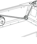 Diagram of Heavy Duty Anchor Lift System For Boats That Drops Lifts And Stores Your Anchor Easily Built From Heavy Gauge Steel With Self Lubricating Nylon Wheels Mounts On Bow Or Stern And Handles One Hundred Feet Of Three Sixteenth Inch Line Attwood installed on boat
