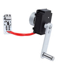 Hand Crank Generator Portable Emergency Power Charger With Rectifier for outdoor camping use, aluminum and stainless steel construction.