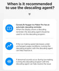 Nugget Ice Maker Descaler For H8120 6 Pack Descaling Solution chart for descaling reminder and usage guide